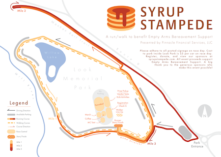 Syrup Stampede 5k Course Map
